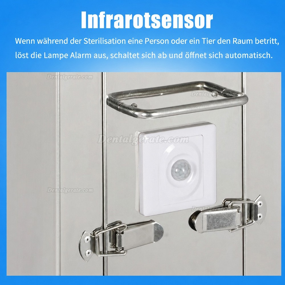 FY Mobile UV + Ozon Desinfektionslampe Edelstahlwagen mit Infrarotsensor 120W-220W